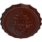 Ekena Millwork Oxford Ceiling Medallion, Hand-Painted Brushed Mahogany, 16 7/8"W x 11 3/4"H x 1 1/2"P CM16OXBMF - alternate 3